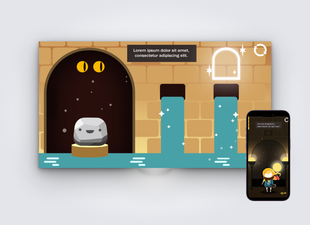 iOS App 遊戲： 喚雨巫師 RainMaker 美術、介面、場景設計